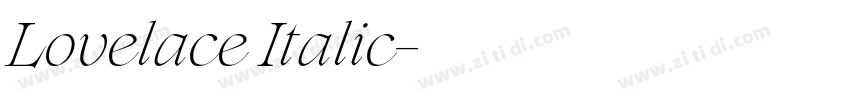 Lovelace Italic字体转换